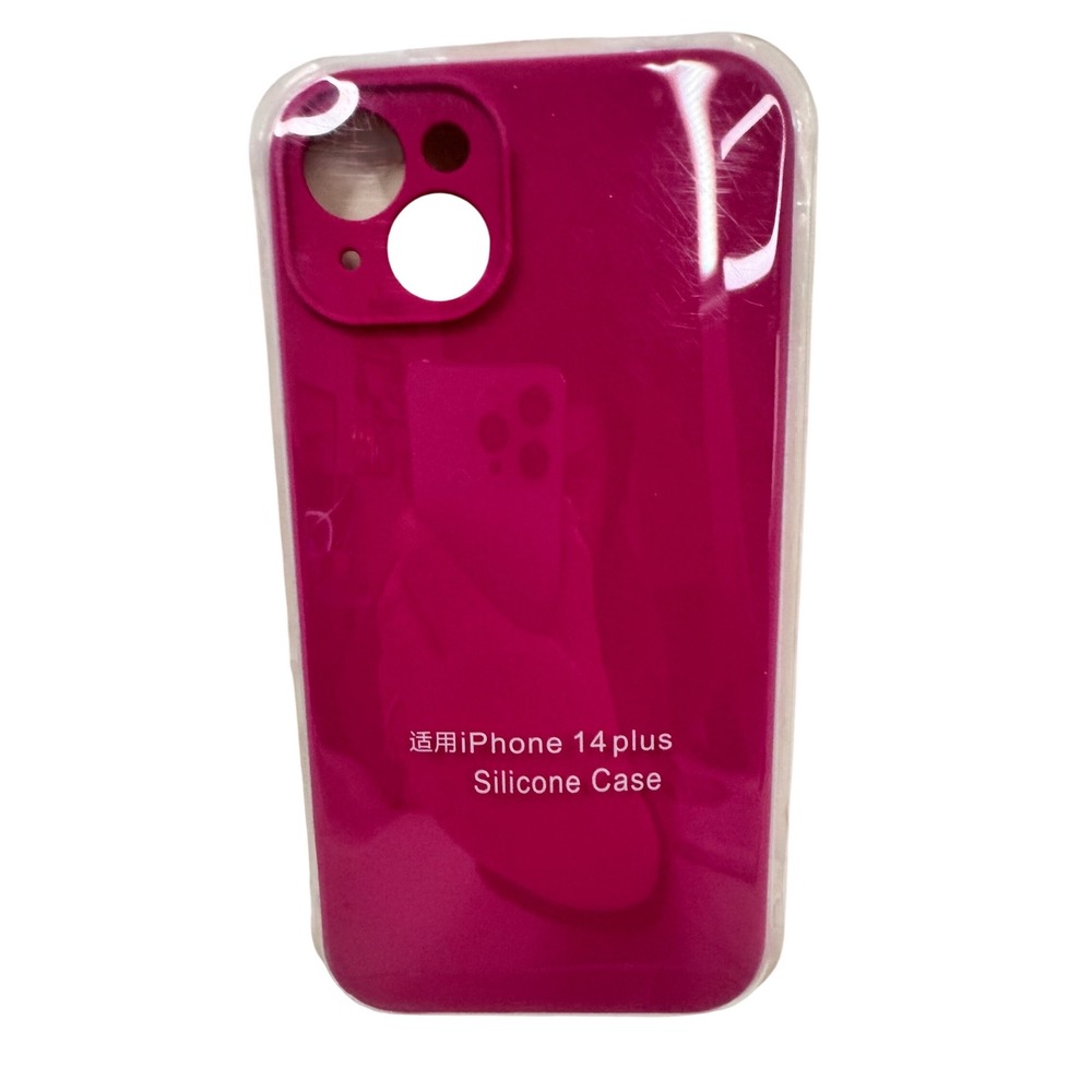 iPhone 14 Plus Silicone‎ Case Fuchsia Protective Cell Phone Cover NWT